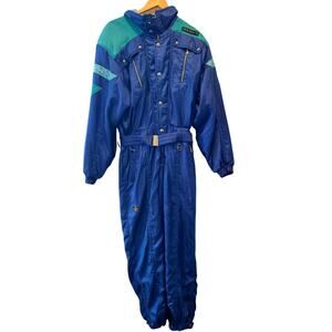 Descente | Ski Suit One Piece Snowsuit Men Medium Snow Bib Vintage 90s 90s Retro